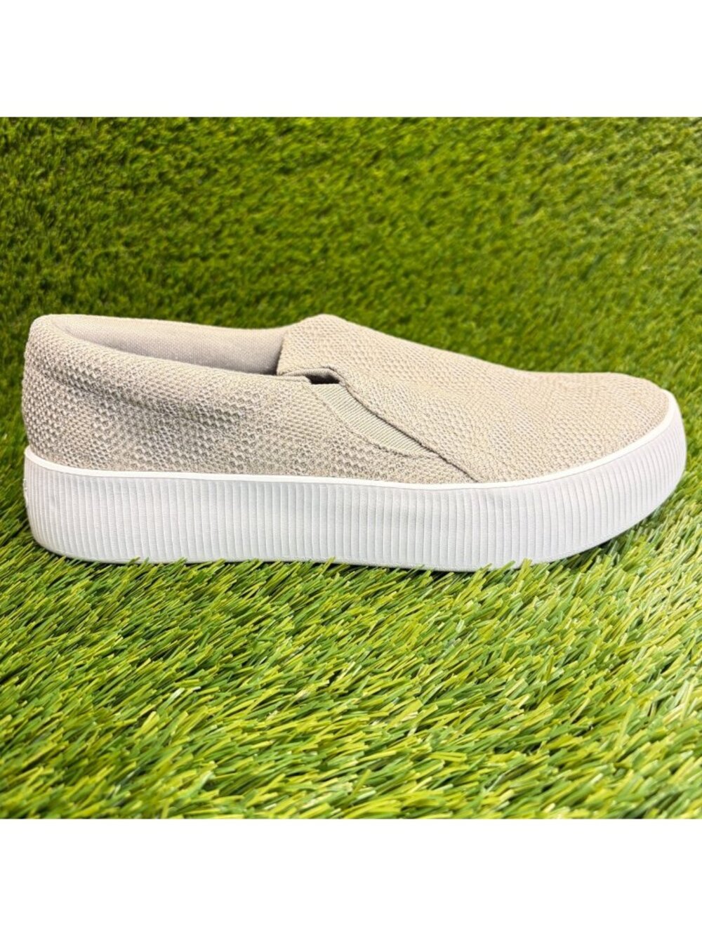 Allbirds Lounger Lift Women Size 9 Gray White Casual Knit Slip On Shoes Sneakers